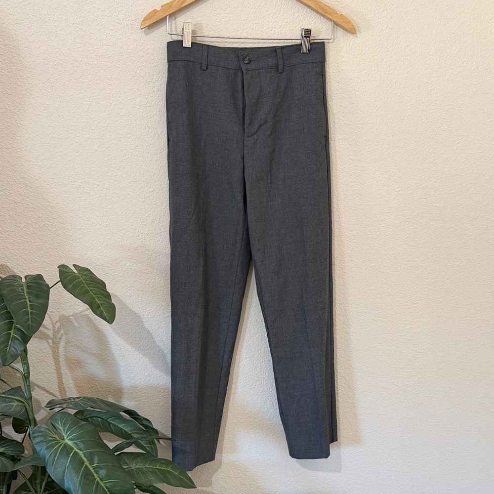 Cat & Jack Boys Dress Pants Charcoal Gray Adjustable Waist Size 12